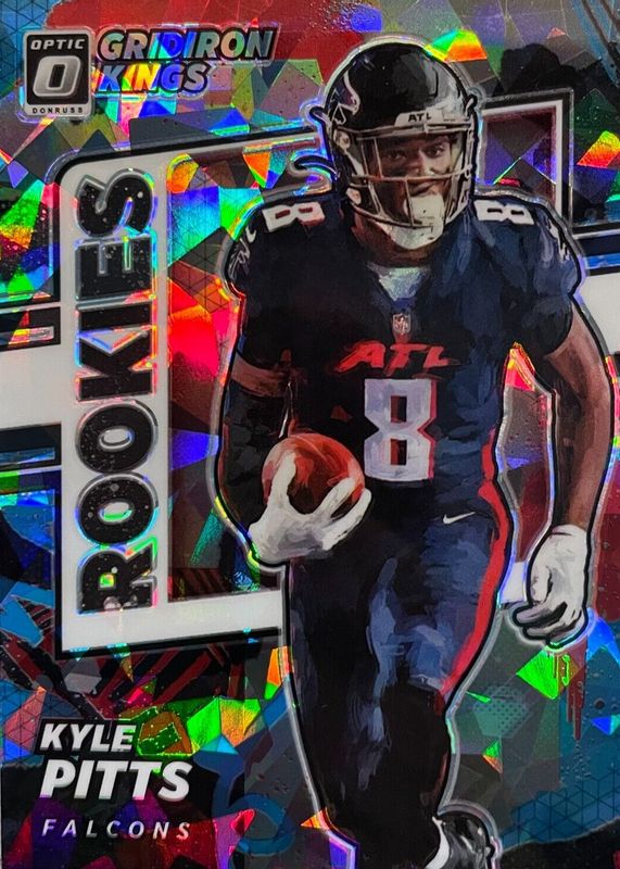 Kyle Pitts 2021 Optic #RGK-9 Rookie Gridiron Kings - Ice /15 Rookie SGC 10