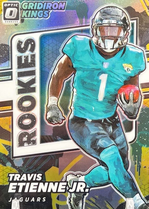 Travis Etienne Jr. 2021 Optic #RGK-12 Rookie Gridiron Kings - Gold /10 Rookie SGC 10