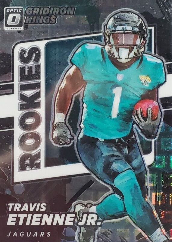 Travis Etienne Jr. 2021 Optic #RGK-12 Rookie Gridiron Kings - Black Pandora /25 Rookie SGC 10