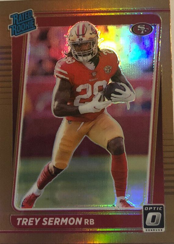 Trey Sermon 2021 Optic #224 Bronze Rookie RAW