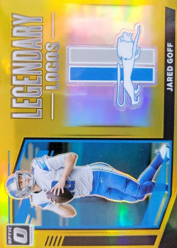 Jared Goff 2021 Optic #LL-7 Legendary Logos - Gold /10 SGC 10