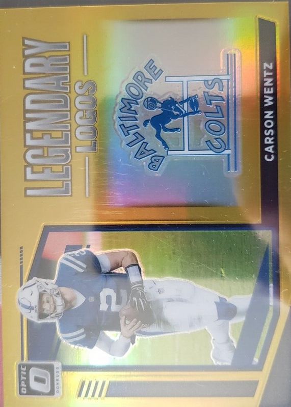 Carson Wentz 2021 Optic #LL-9 Legendary Logos - Gold /10 SGC 10