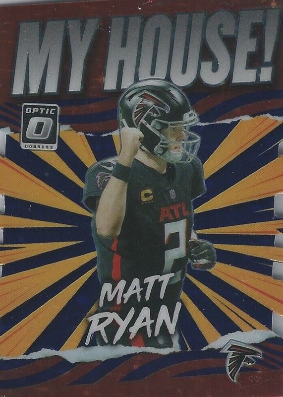 Matt Ryan 2021 Optic #MH-17 My House! - Purple Stars /25 PSA 10