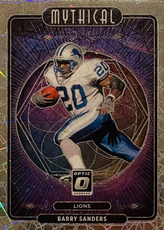 Barry Sanders 2021 Optic #MY-14 Mythical PSA 10