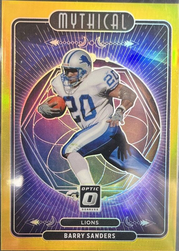 Barry Sanders 2021 Optic #MY-14 Mythical - Gold /10 PSA 10