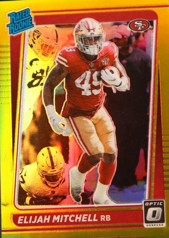 Elijah Mitchell 2021 Optic #291 Gold /10 Rookie RAW