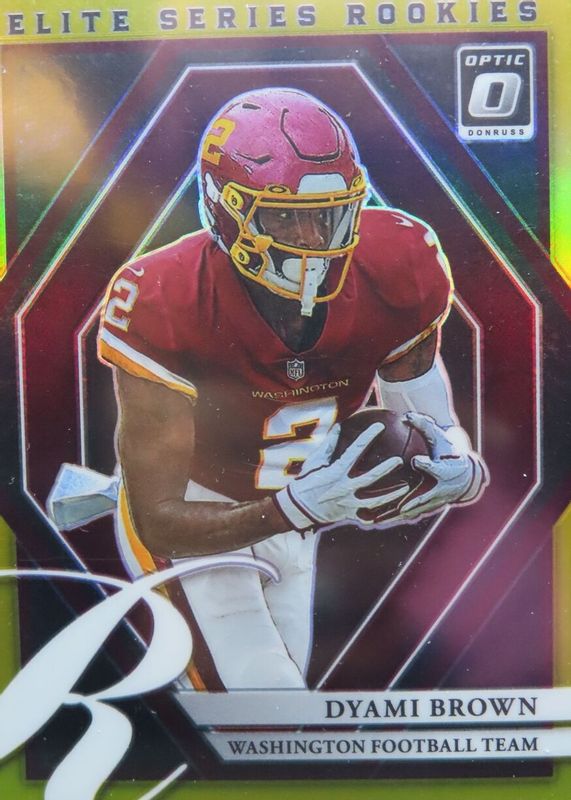 Dyami Brown 2021 Optic #ESR-16 The Elite Series Rookies - Gold /10 RAW
