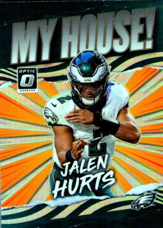 Jalen Hurts 2021 Optic #MH-14 My House! PSA 10