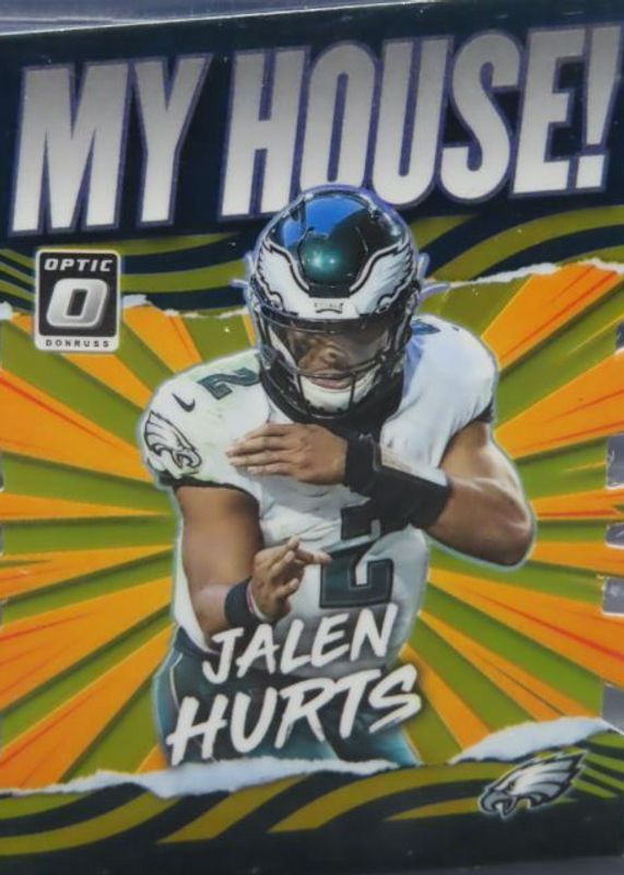 Jalen Hurts 2021 Optic #MH-14 My House! - Gold /10 RAW