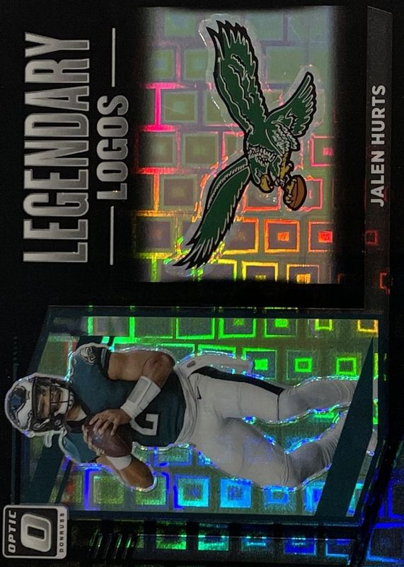 Jalen Hurts 2021 Optic #LL-16 Legendary Logos - Black Pandora /25 RAW