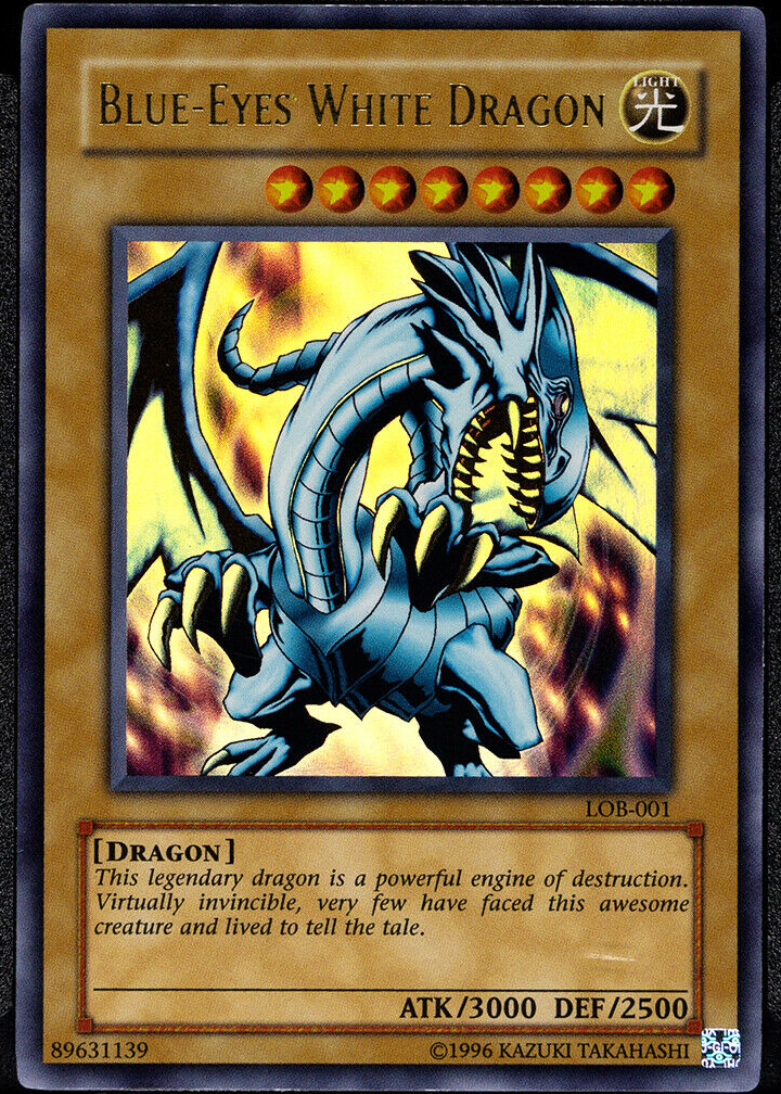 Blue-Eyes White Dragon 2002 Legend of Blue Eyes White Dragon #LOB 