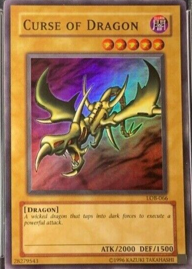 Curse of Dragon 2002 Legend of Blue Eyes White Dragon #LOB-066
