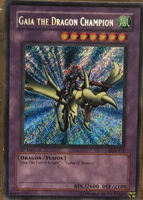 Yugioh LOB-125 1st Edition Reprint Gaia The Dragon Champion