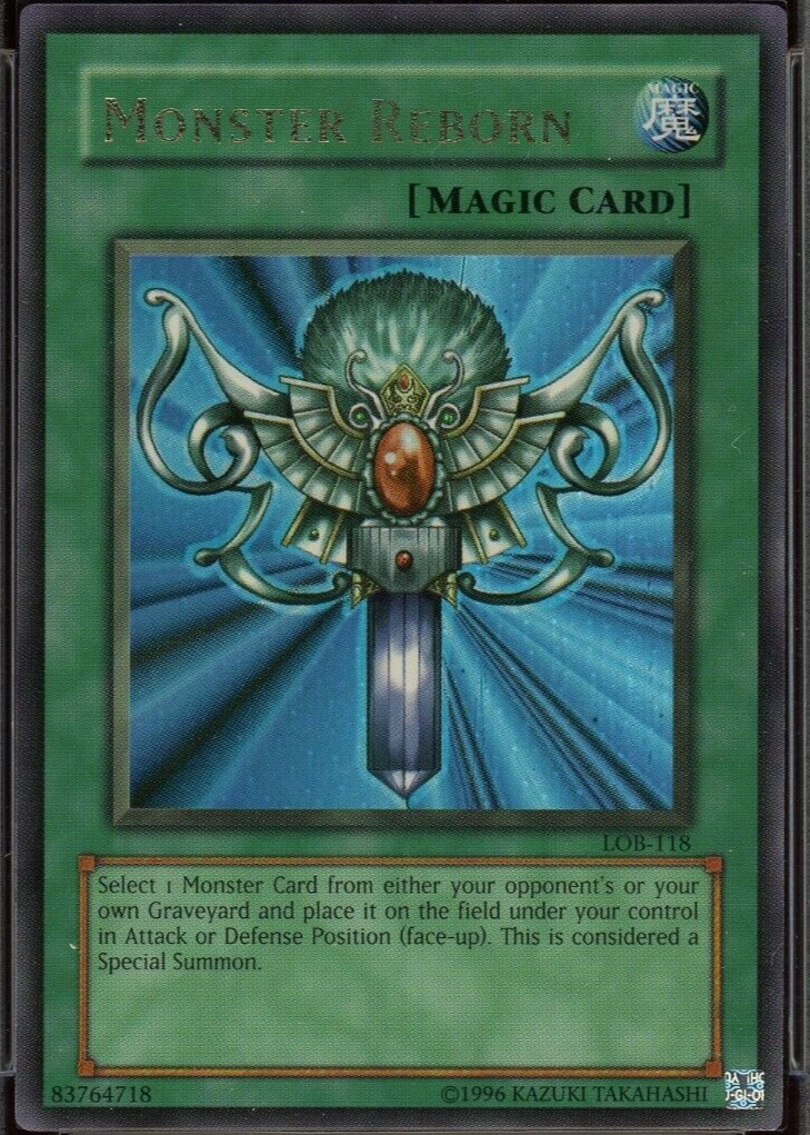 Monster Reborn 2002 Legend of Blue Eyes White Dragon #LOB-118 Base