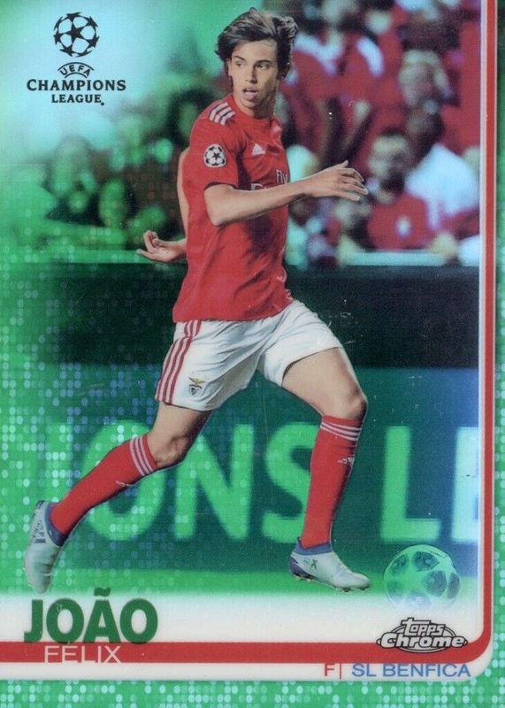 Joao Felix 2018 Topps Chrome UEFA Champions League #10 Green Refractor /99 Rookie PSA 10