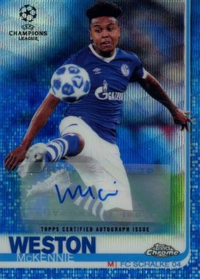 2018 Topps Chrome UEFA Champions League #83 Autographs - Blue Wave Refractor /75
