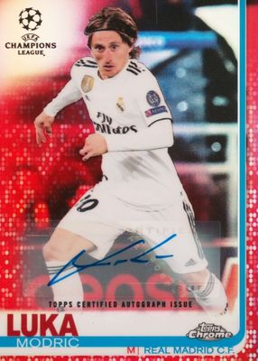 2018 Topps Chrome UEFA Champions League #25 Autographs - Red Refractor /10