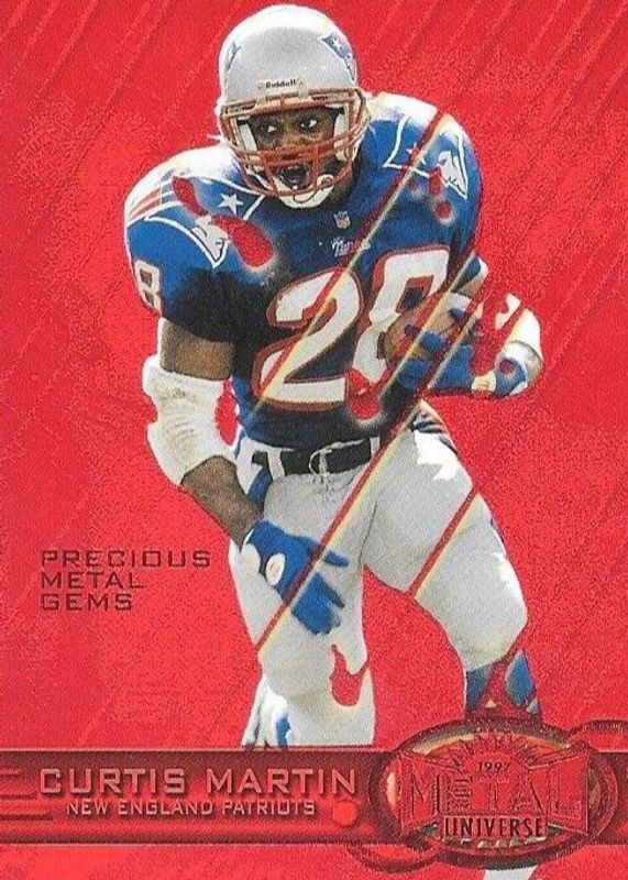 Curtis Martin 1997 Metal Universe #141 Precious Metal Gems Red /135 SGC 6.5