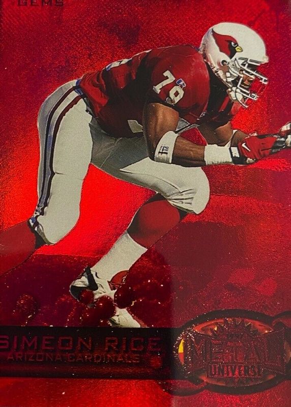 Simeon Rice 1997 Metal Universe #30 Precious Metal Gems Red /135 RAW