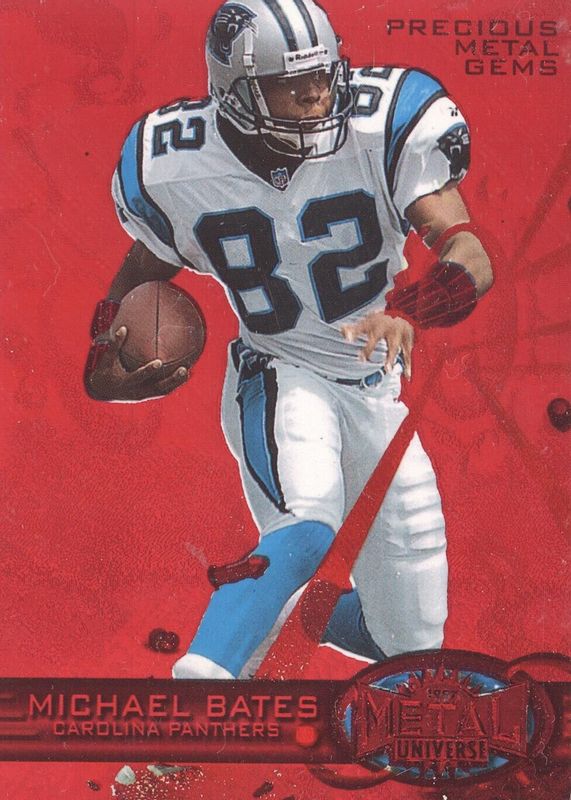 Michael Bates 1997 Metal Universe #60 Precious Metal Gems Red /135 SGC 8