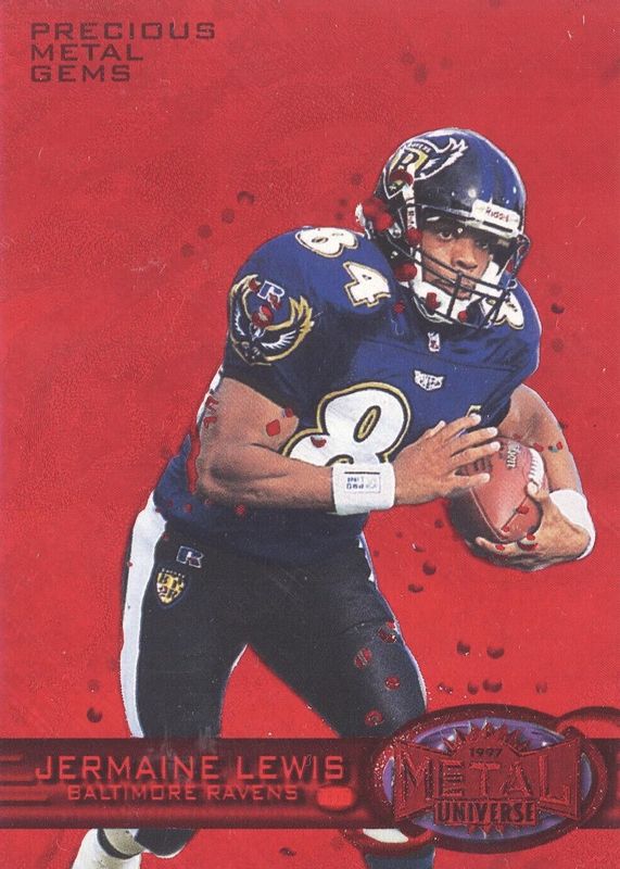 Jermaine Lewis 1997 Metal Universe #80 Precious Metal Gems Red /135 BGS 7.5