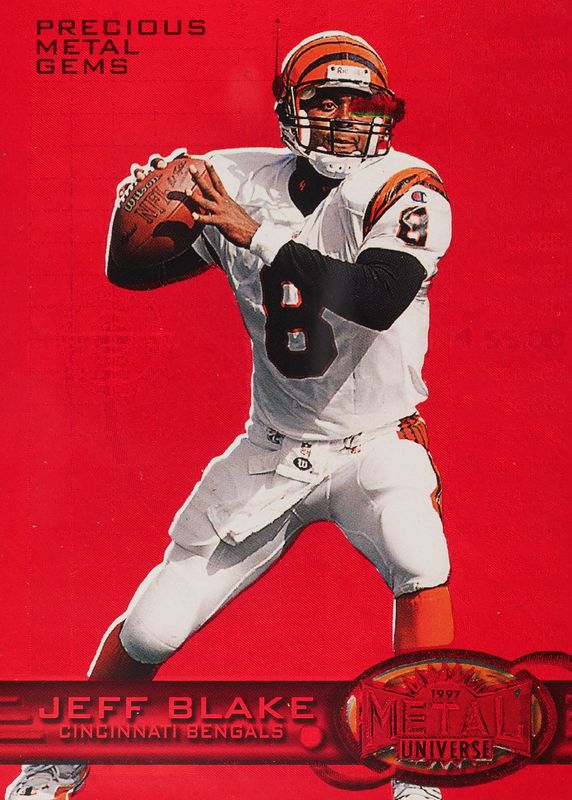 Jeff Blake 1997 Metal Universe #104 Precious Metal Gems Red /135 SGC 8.5