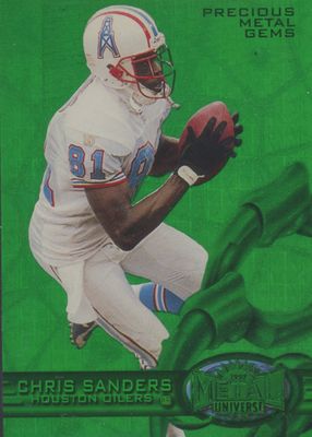 Chris Sanders 1997 Metal Universe #147 Precious Metal Gems Red 
