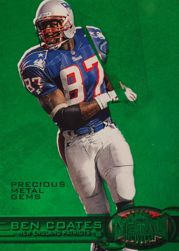 Ben Coates 1997 Metal Universe #161 Precious Metal Gems Green /15 SGC 8