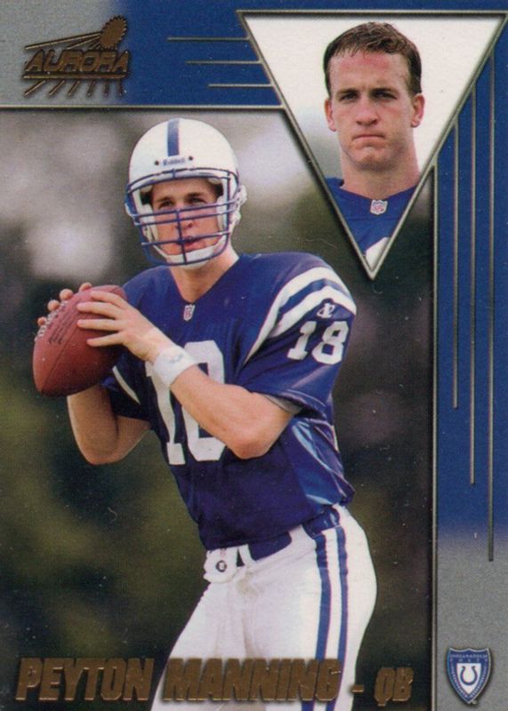 Peyton Manning 1998 Pacific Aurora #71 Base Rookie PSA 10