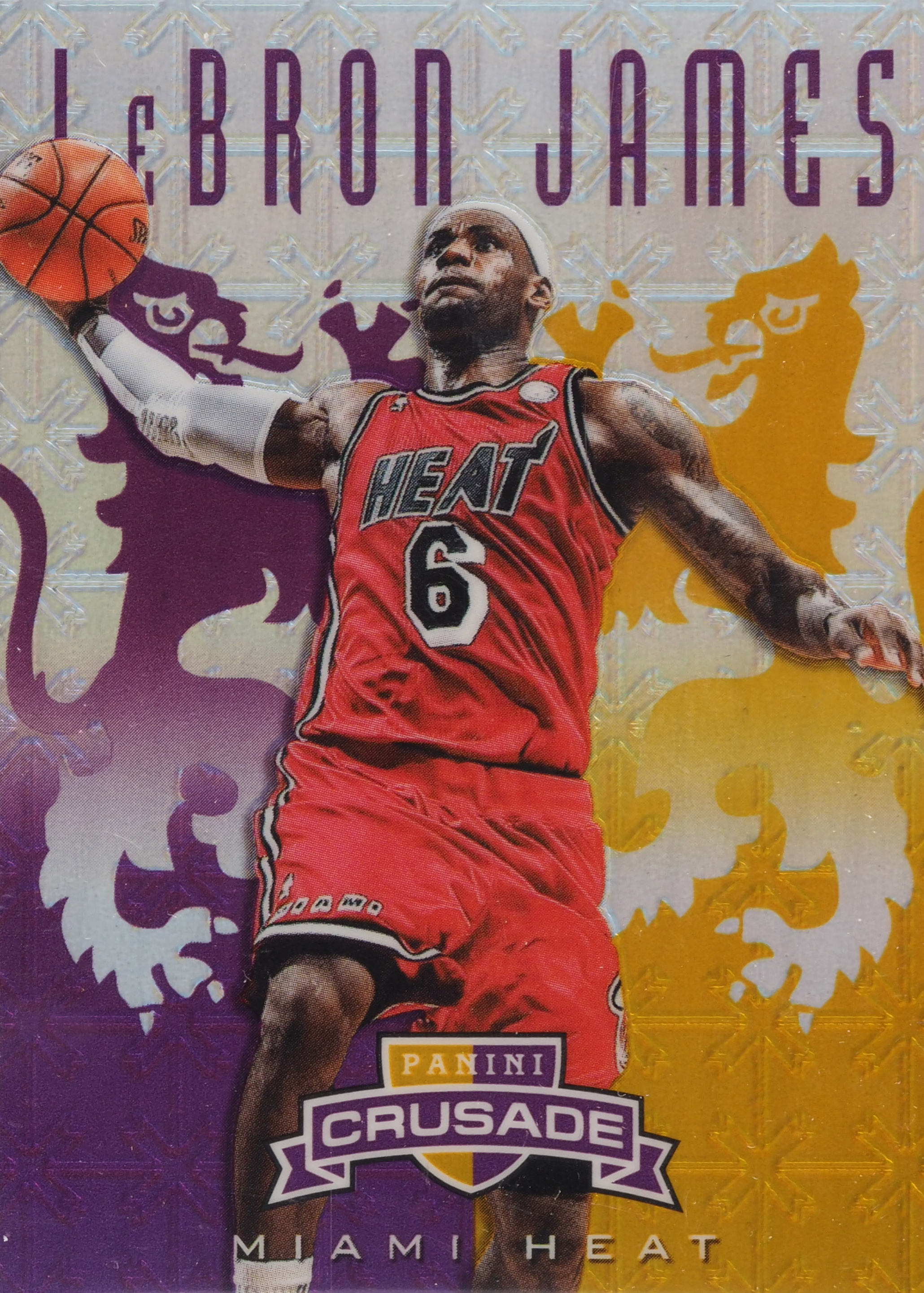 LeBron James 2012 Crusade #161 Prizm Purple & Gold /49 Price Guide