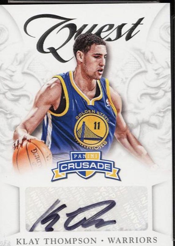 Klay Thompson 2012 Crusade #5 Quest Autographs Rookie BGS 9.5