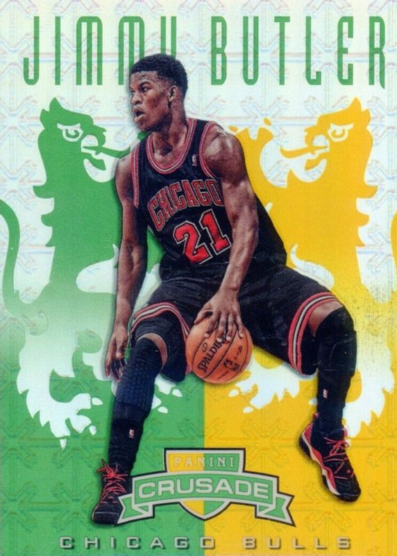 Jimmy Butler 2012 Crusade #46 Prizm Green & Gold /25 Rookie RAW