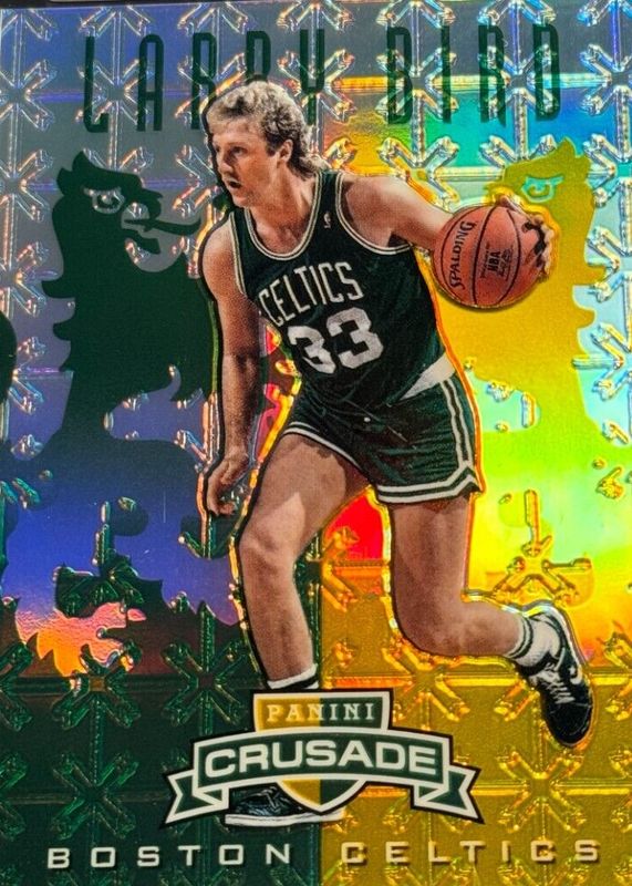 Larry Bird 2012 Crusade #75 Prizm Green & Gold /25 PSA 10