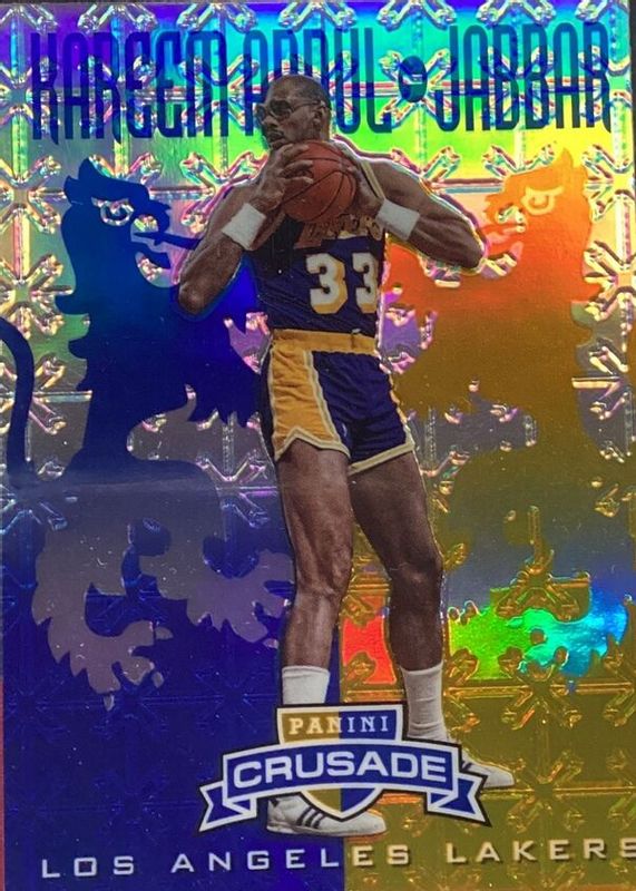 Kareem Abdul-Jabbar 2012 Crusade #94 Prizm Blue & Gold BGS 10 PRISTINE