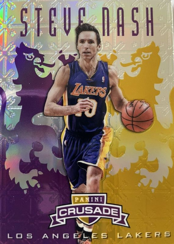 Steve Nash 2012 Crusade #285 Prizm Purple & Gold /49 PSA 10