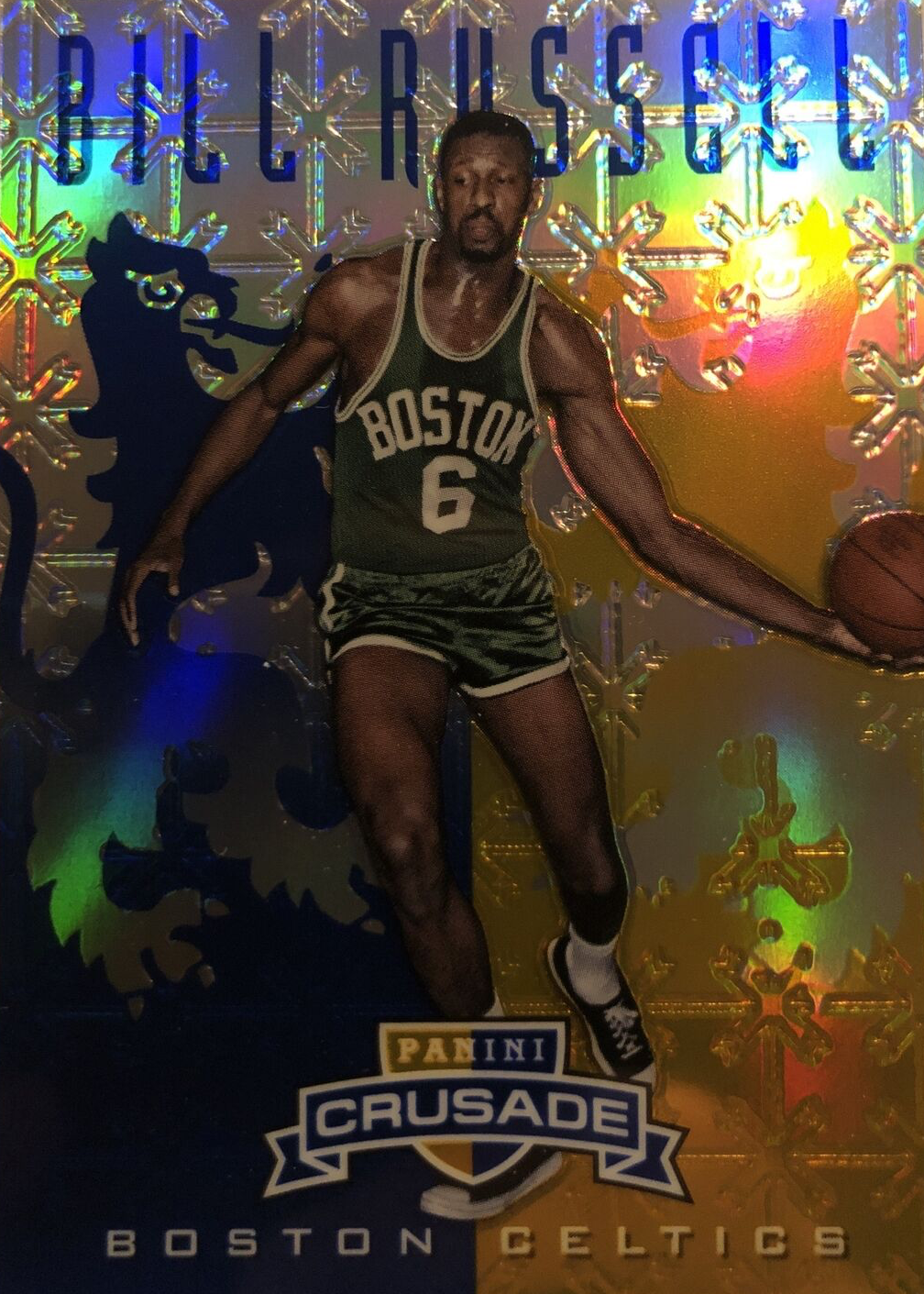 Bill Russell 2012 Crusade #105 Prizm Blue & Gold Price Guide 