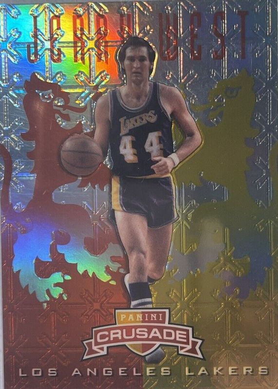 Jerry West 2012 Crusade #84 Prizm Red & Gold /99 RAW