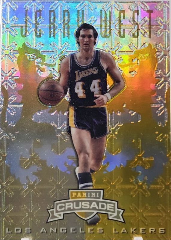 Jerry West 2012 Crusade #84 Prizm Gold /10 RAW