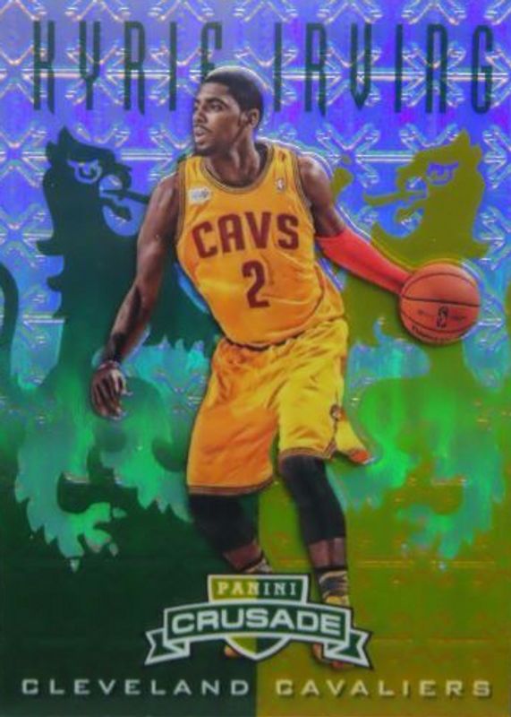 Kyrie Irving 2012 Crusade #25 Prizm Green & Gold /25 Rookie PSA 10