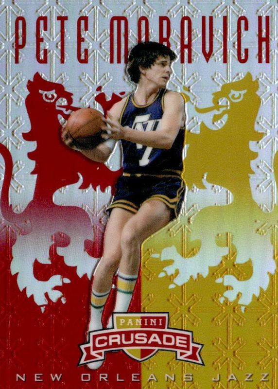 Pete Maravich 2012 Crusade #144 Prizm Red & Gold /99 RAW