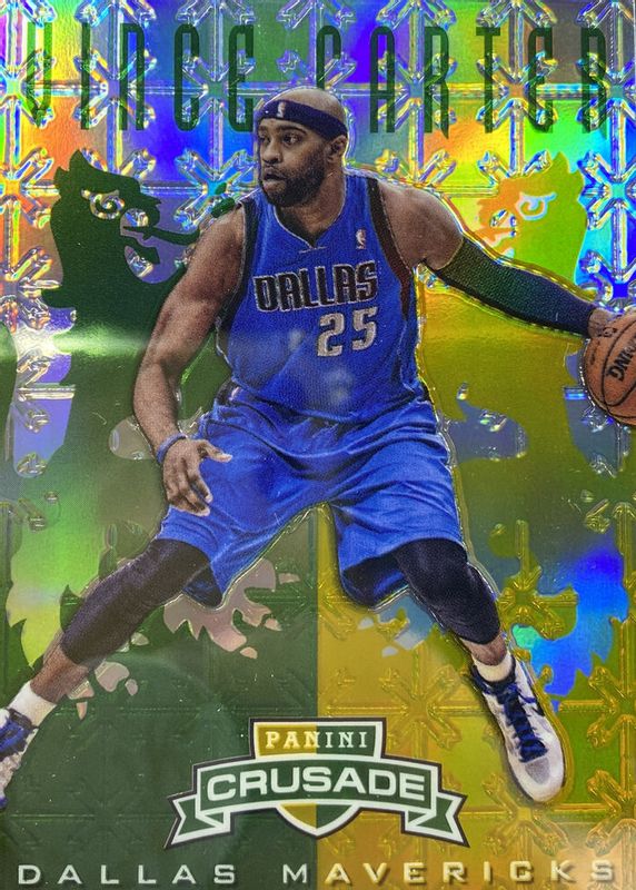 Vince Carter 2012 Crusade #283 Prizm Green & Gold /25 PSA 10