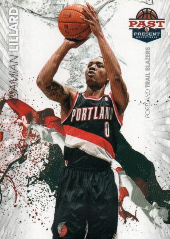 Damian Lillard 2012 Past & Present #4 Raining 3s Rookie RAW