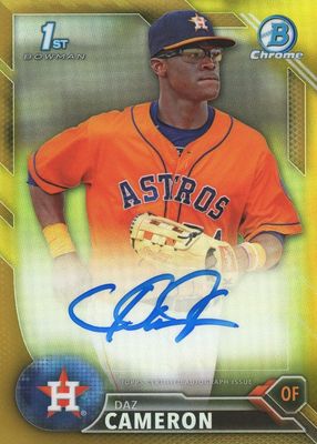2016 Bowman #CPA-DC Chrome Prospect Auto - Gold Refractor /50 (1st)
