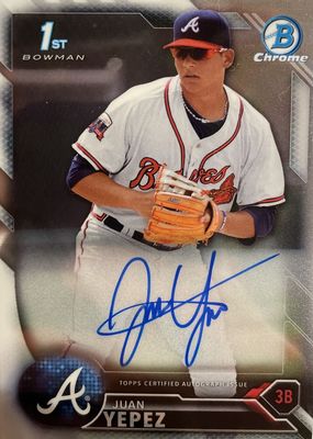 2016 Bowman #CPA-JY Chrome Prospect Auto (1st)