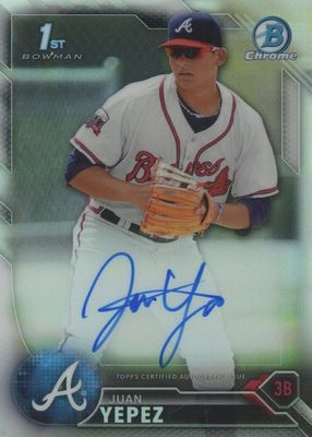 2016 Bowman #CPA-JY Chrome Prospect Auto - Refractor /499 (1st)