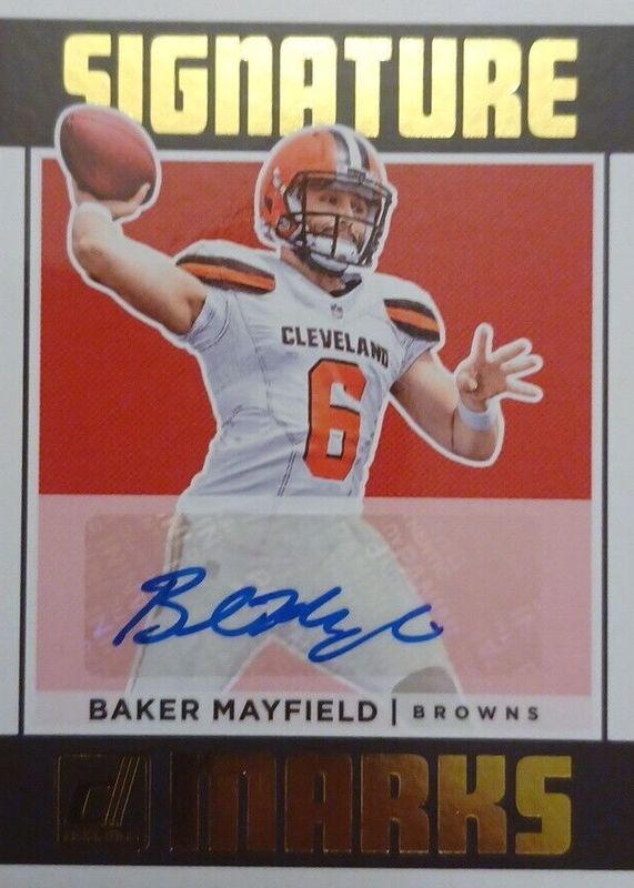 Baker Mayfield 2018 Donruss #SM-BM Signature Marks Rookie PSA 10