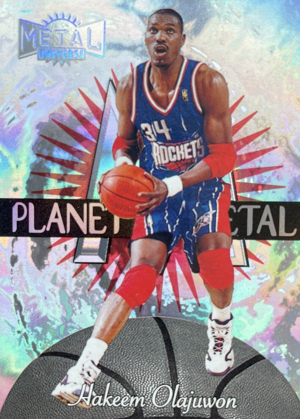 Hakeem Olajuwon 1997 Metal Universe #12 Planet Metal Price Guide
