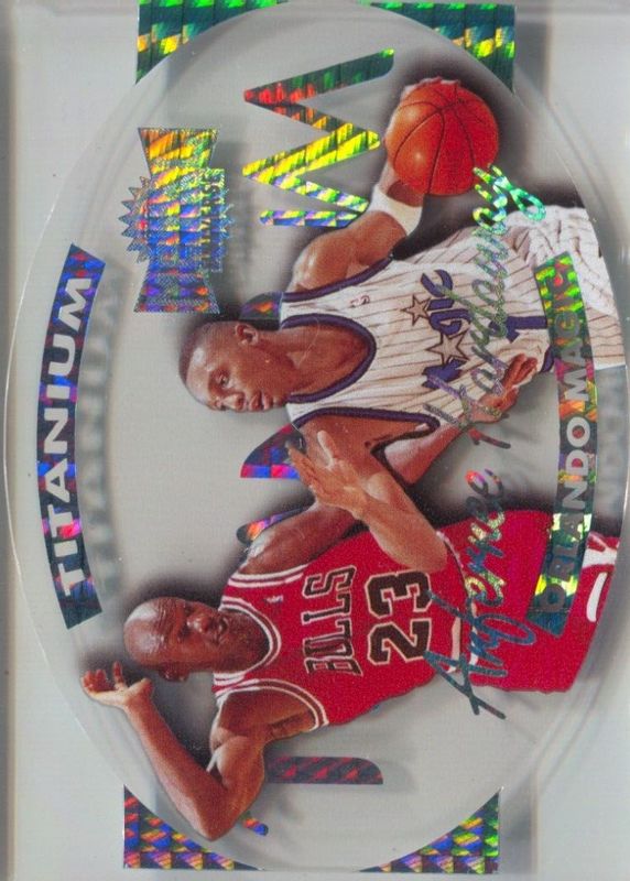 Anfernee Hardaway 1997 Metal Universe #7 Titanium (w/Michael Jordan) SGC 9.5