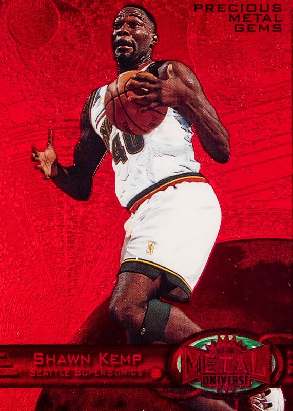 Shawn Kemp 1997 Metal Universe #67 Precious Metal Gems Red /90 RAW