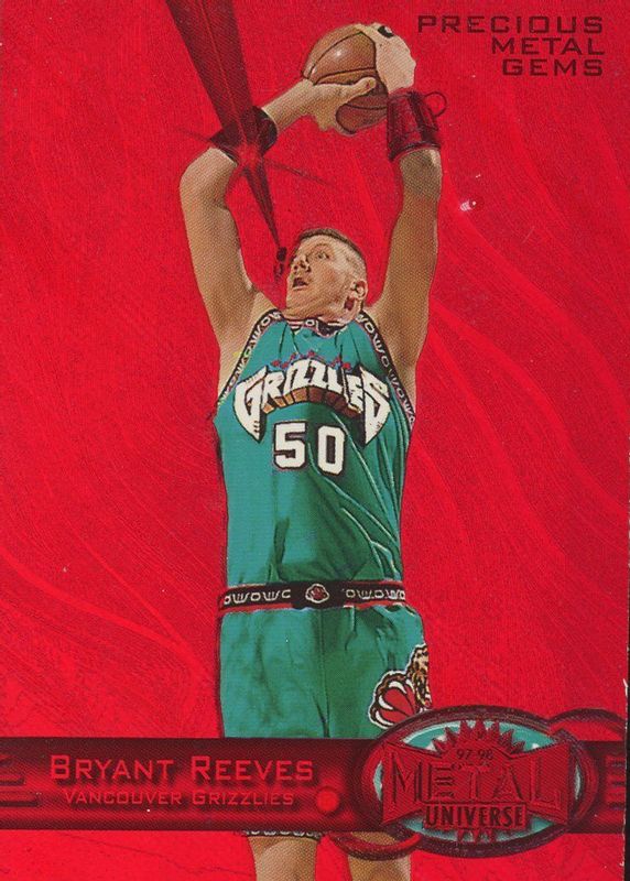 Bryant Reeves 1997 Metal Universe #22 Precious Metal Gems Red /90 BGS 9